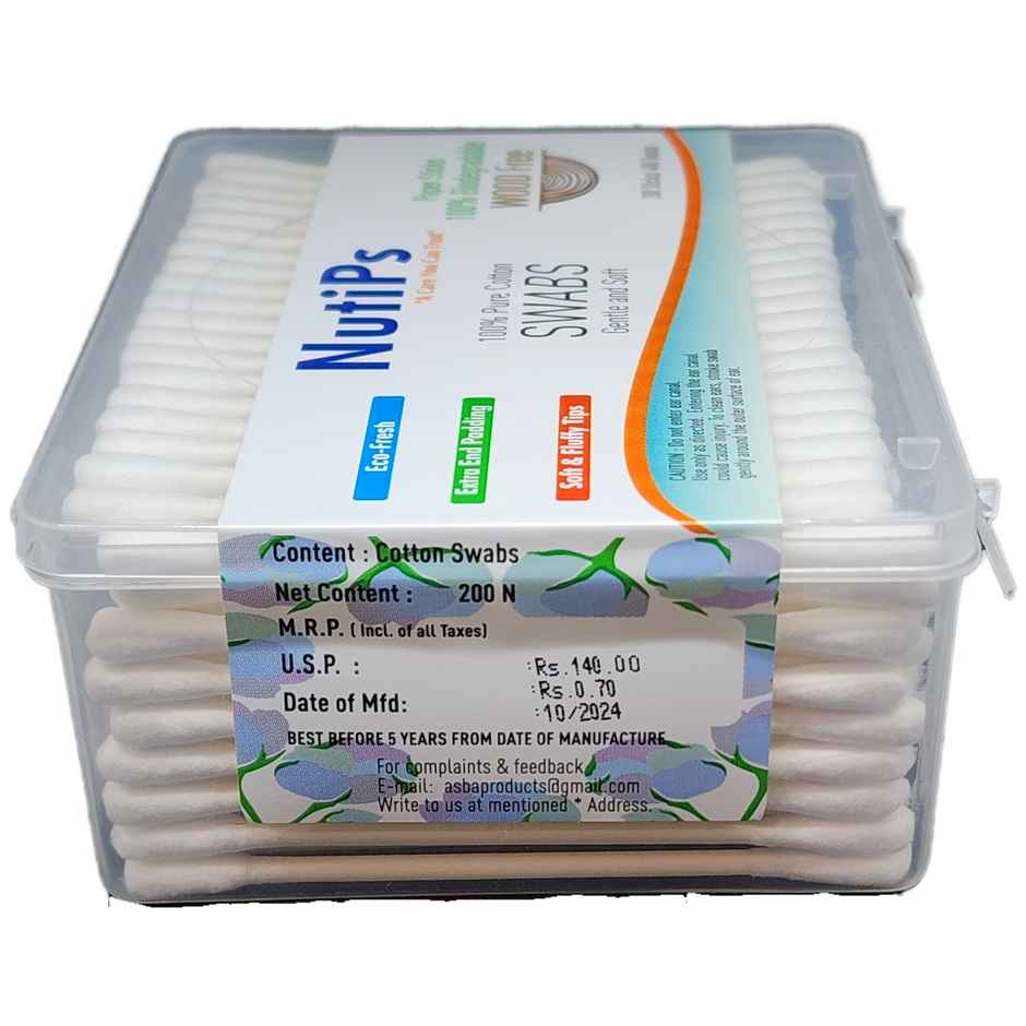Nutips Premium Eco-Friendly Cotton Buds Box