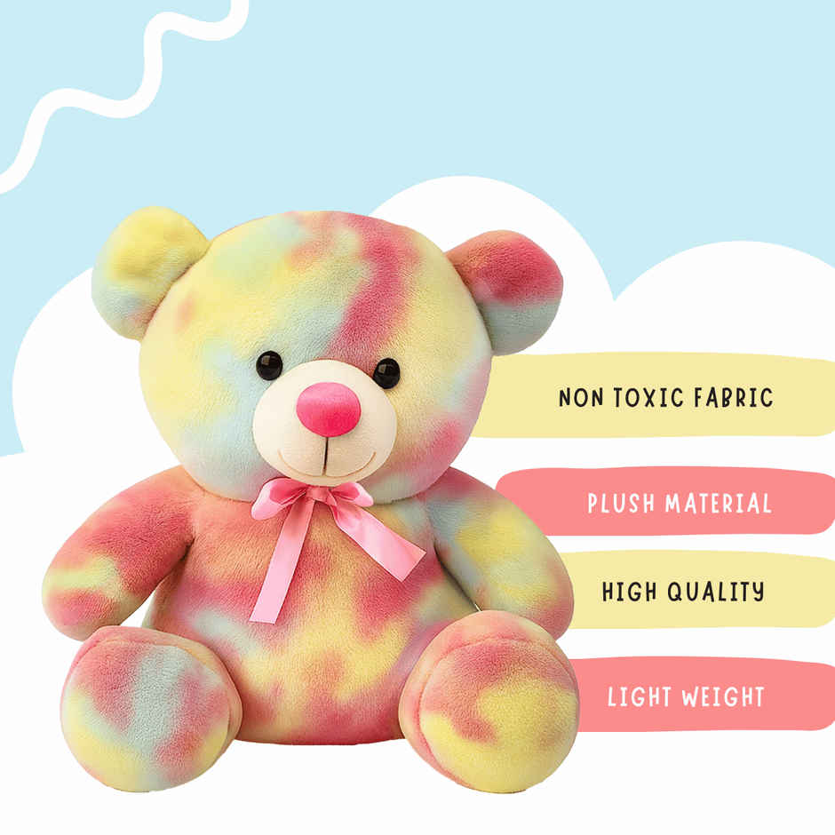 Toytales Teddy Bear 45cm | Multicolor Plush Soft Toy | Adorable Stuffed Toy | Gift For Kids. 45 cm