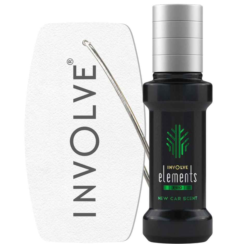 Involve Your Senses Elements Pro-New Car Scent Strong Leather Car Scent Spray With Hanging Card