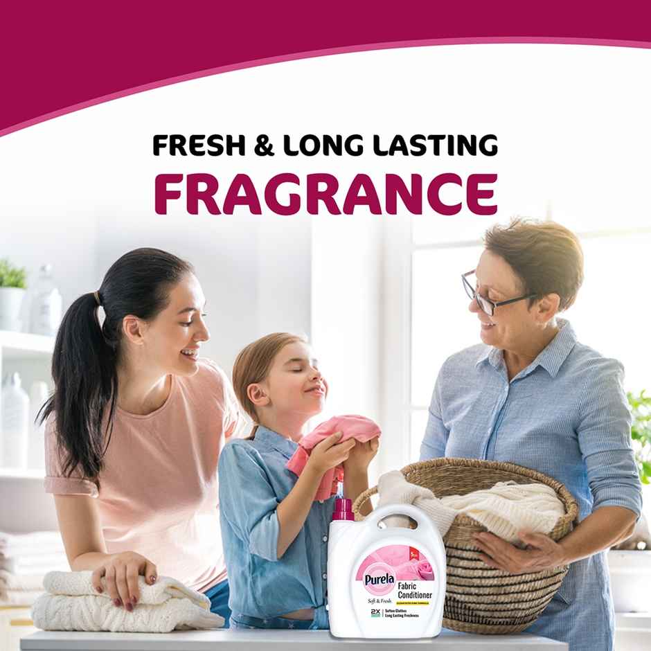 Purela Rose After Wash Fabric Conditioner Liquid Softener | Eco-Friendly & Biodegradable