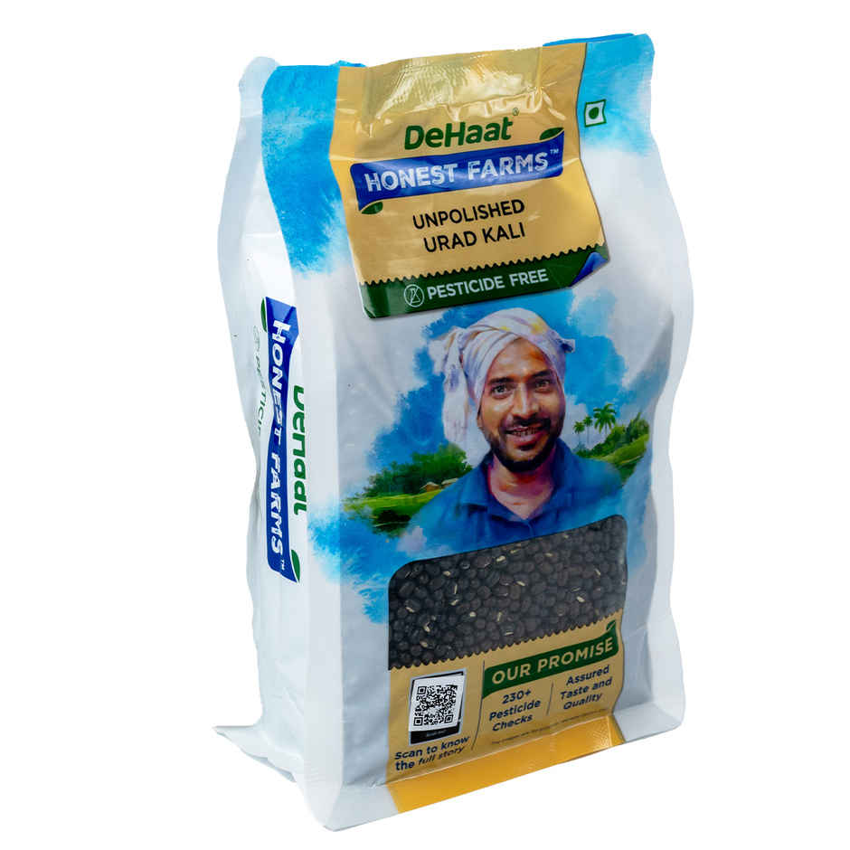 DeHaat HF Unpolished Urad Kali Dal | Pesticide Free