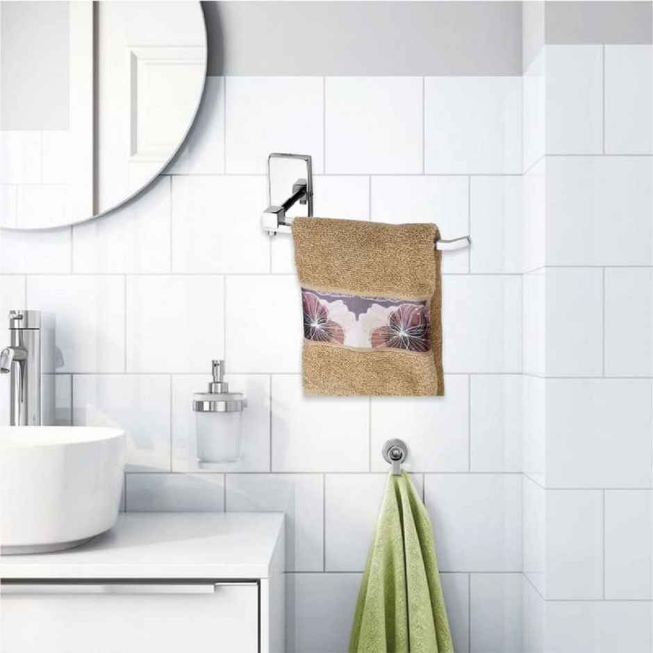 GLOXY Square Shape Stainless Steel Napkin Ring/Towel Holder for Kitchen & Wash Basin Area