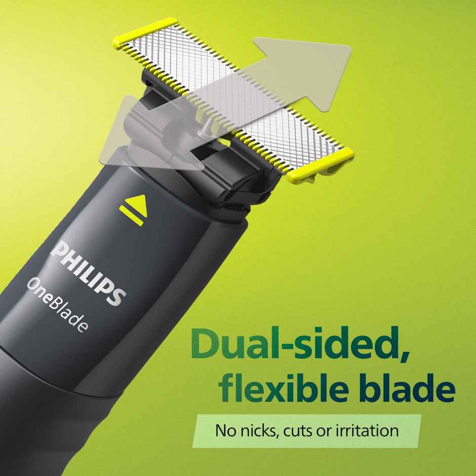 Philips OneBlade Hybrid Razor & Trimmer, No Nicks & Cuts, Dual Protection Technology , 2 Trim combs QP1425/10