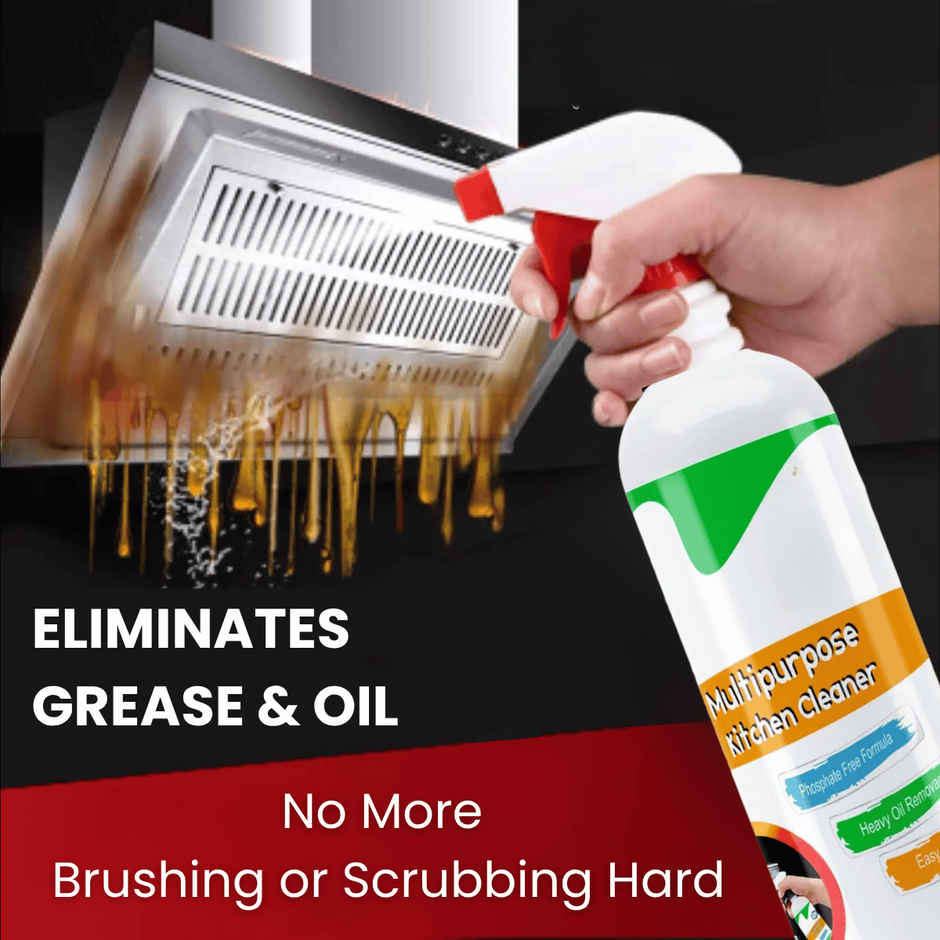 Zulaxy Multipurpose Kitchen Cleaner Spray for Oil & Grease Stain Remover
