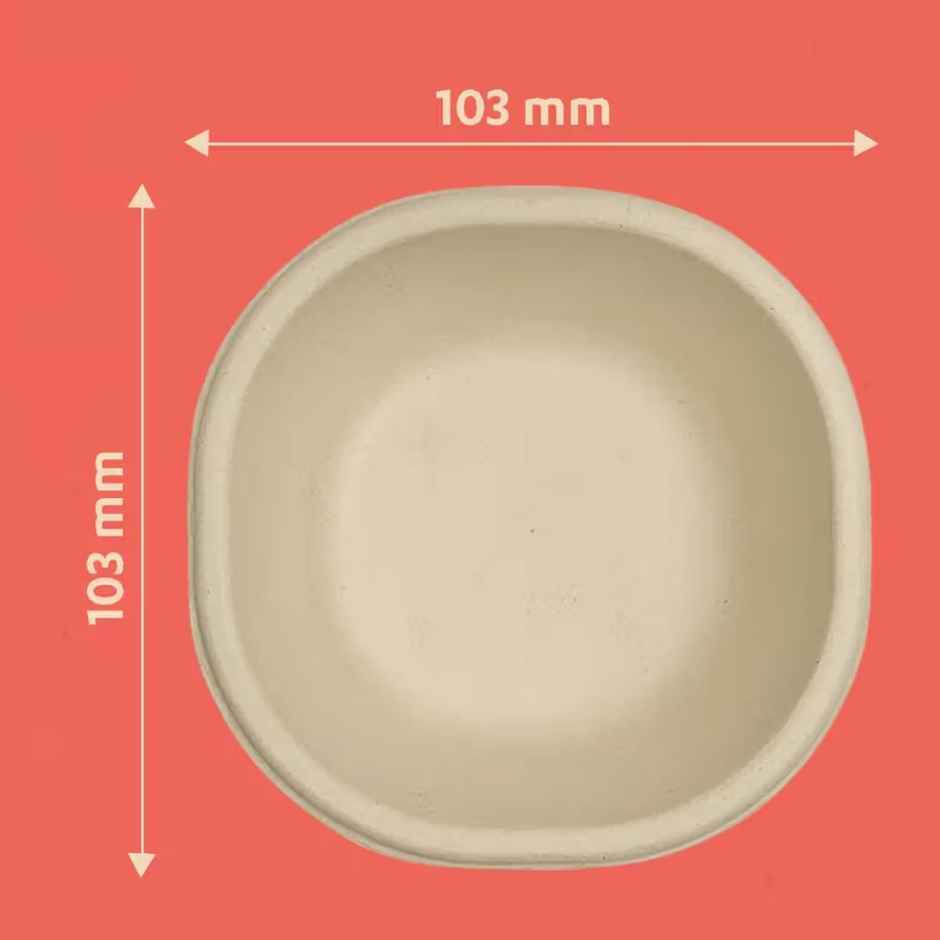 Bagasse Bowl | Square | 180 ml | 25 pcs | Naturepac