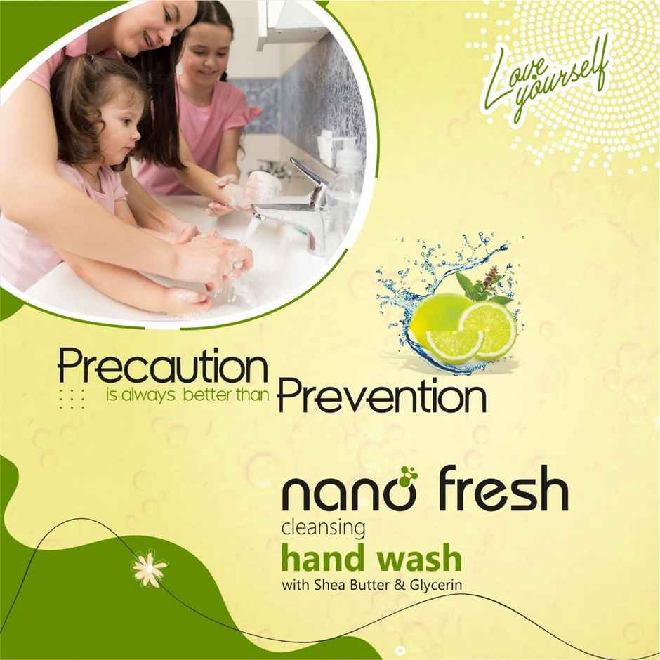 Nano Fresh Lemon & Tulsi Hand Wash With Shea Butter & Glycerin