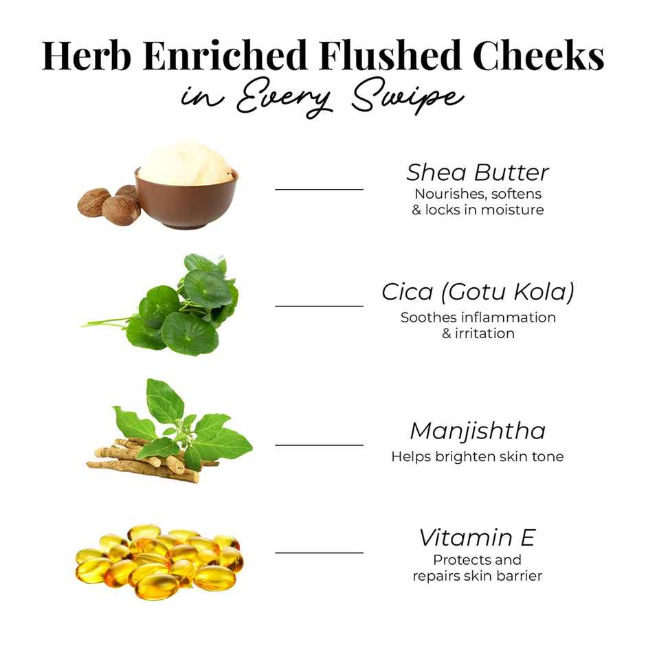 Just Herbs Berry Bloom Born To Blush Long Stay Dewy Stick With Shea For Eyes Cheek And Lips