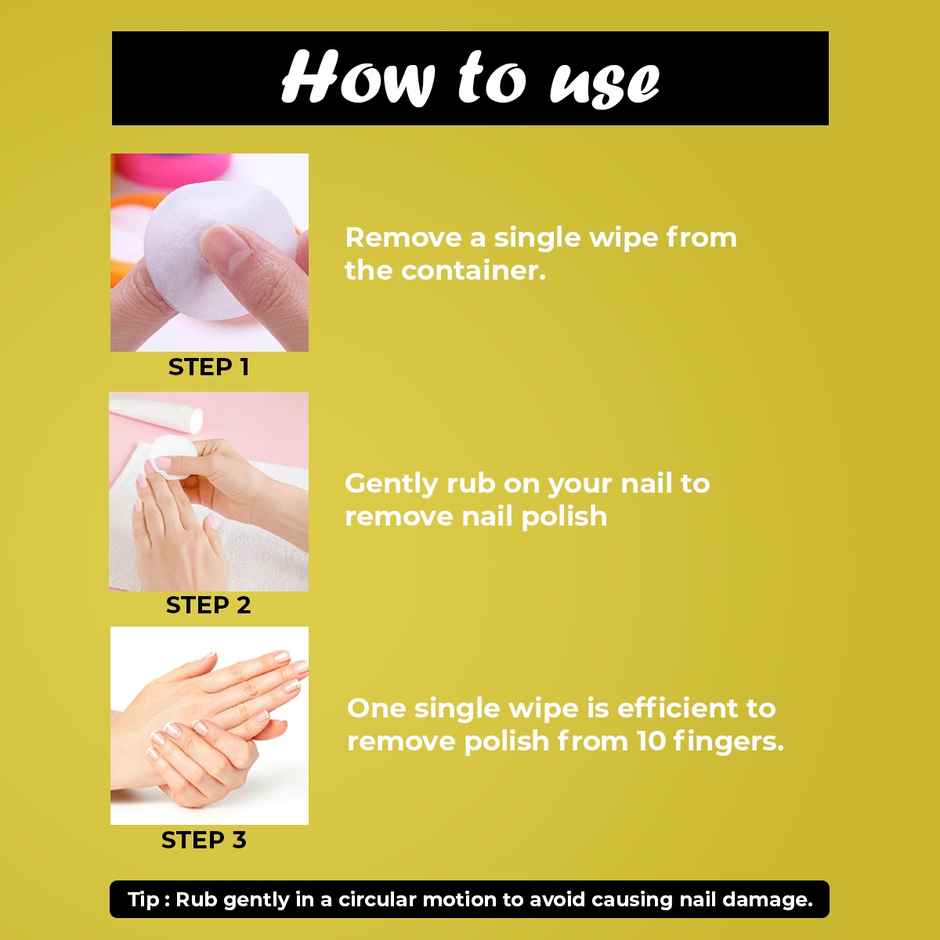 Insight Cosmetics Nail Polish Remover Wipes - Lemon