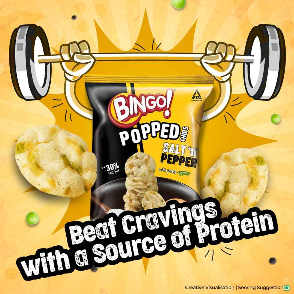 Bingo! Popped Chips Salt N Pepper | Crunchy & Savoury