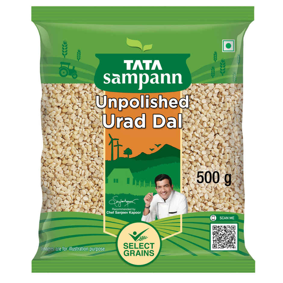 Tata Sampann Urad Dal Split(500gms) & Tata Sampann Unpolished Toor Dal/Arhar Dal(1kg) Combo