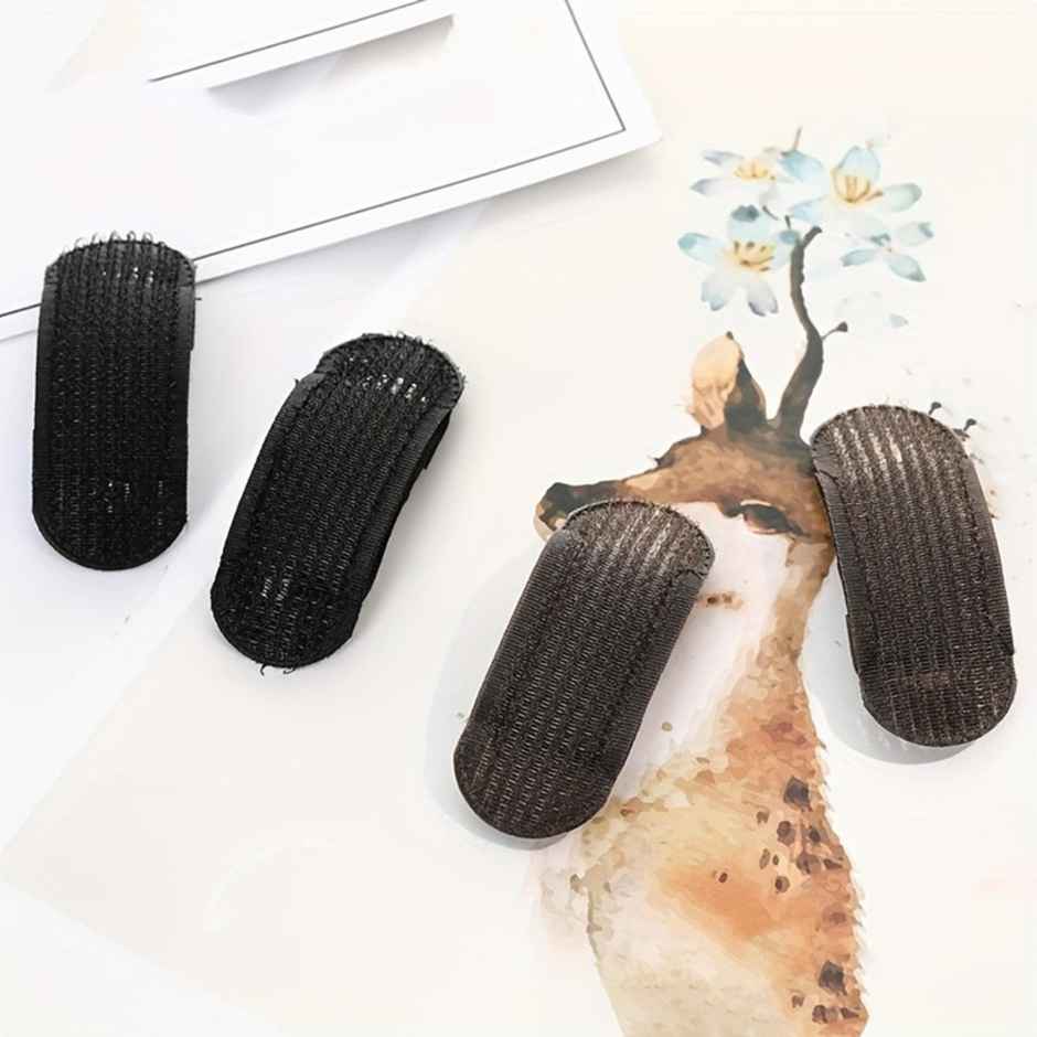 Chronex 2 Pcs Puff Head Cushion Hair Clip Pads | Fluffy Sponge Pins For Bun Volume | Black