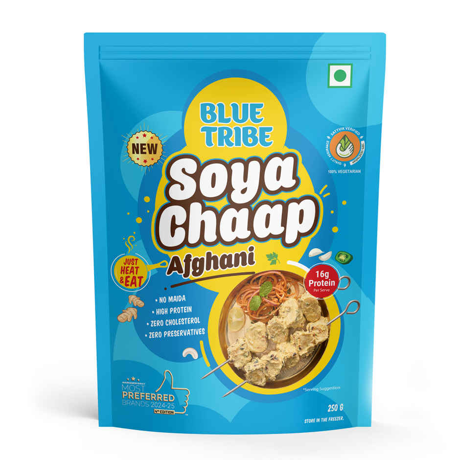 Blue Tribe Foods Ready To Eat Afghani Soya Chaap