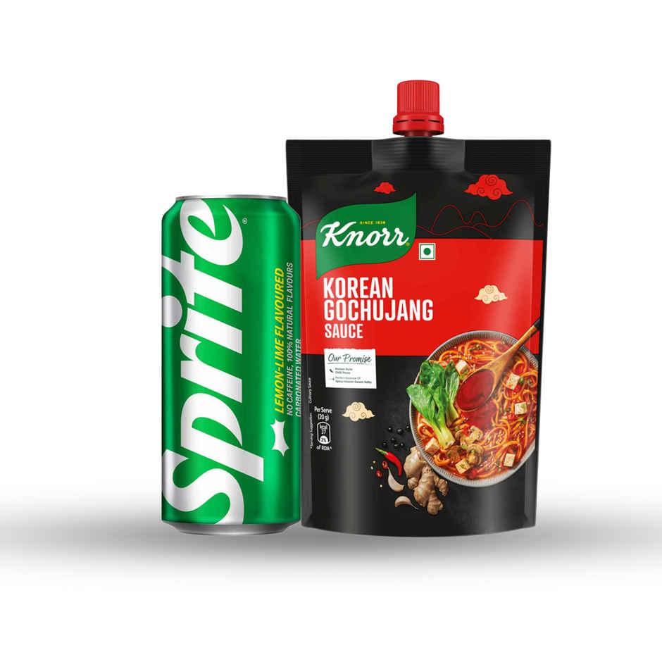 Sprite Lemon And Lime Soft Drink Can (300ml) & Knorr Korean Gochujang Sauce | Spicy-Umami-Sweet-Salty (200g) Combo