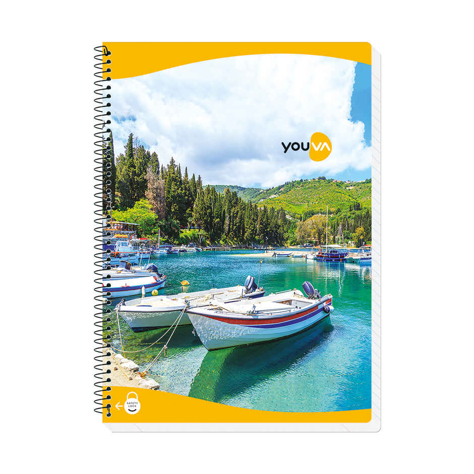 Navneet Youva | Spiral Book fo | A4 Size 21 cm x 29.7 cm | Unruled | 400 Pages (Colour May Vary)