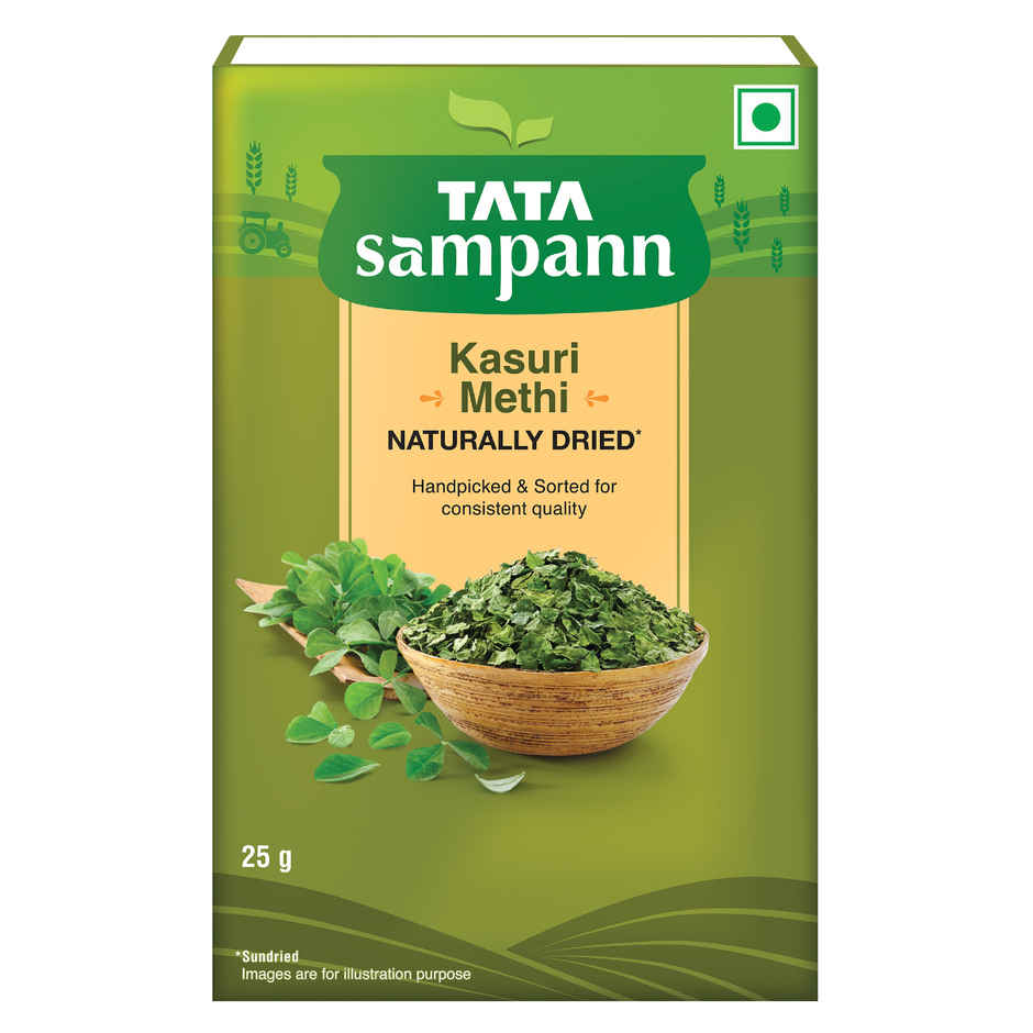 Tata Sampann Kasuri Methi, Naturally Sun Dried, Handpicked & Sorted, Rich Aroma & Authentic Flavour