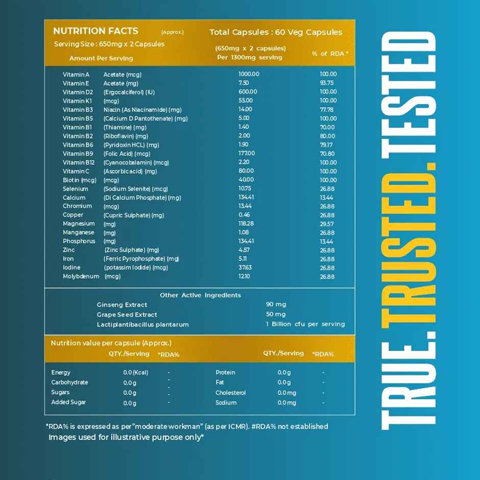 NATURALTEIN Multivitamins With Probiotics