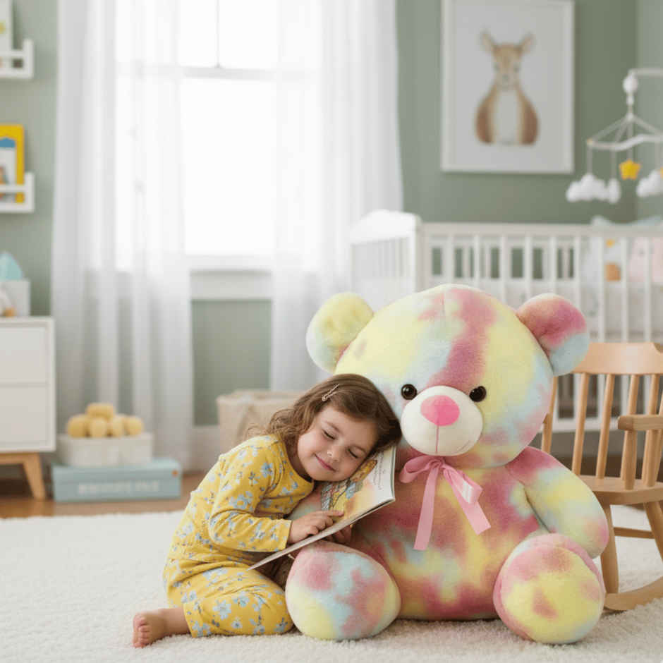 Toytales Teddy Bear 45cm | Multicolor Plush Soft Toy | Adorable Stuffed Toy | Gift For Kids. 45 cm