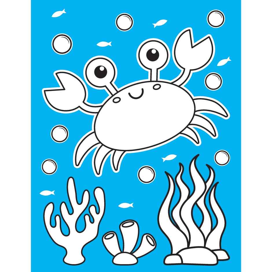 Under Ocean Neon Colour & Sticker Dots Book For Kids - 500 Fun Stickers Activities For Preschoolers