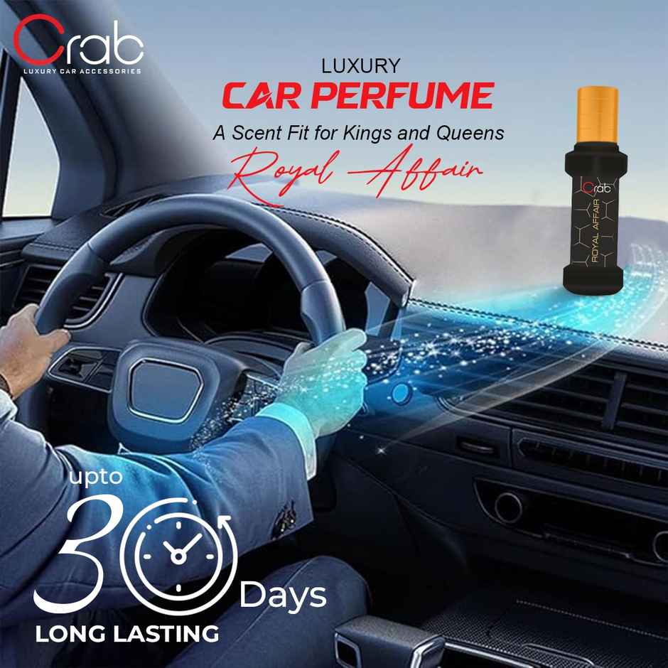 Crab Premium Royal Affair Car Perfume | Long-Lasting & Luxurious Air Freshener for Cars, Homes