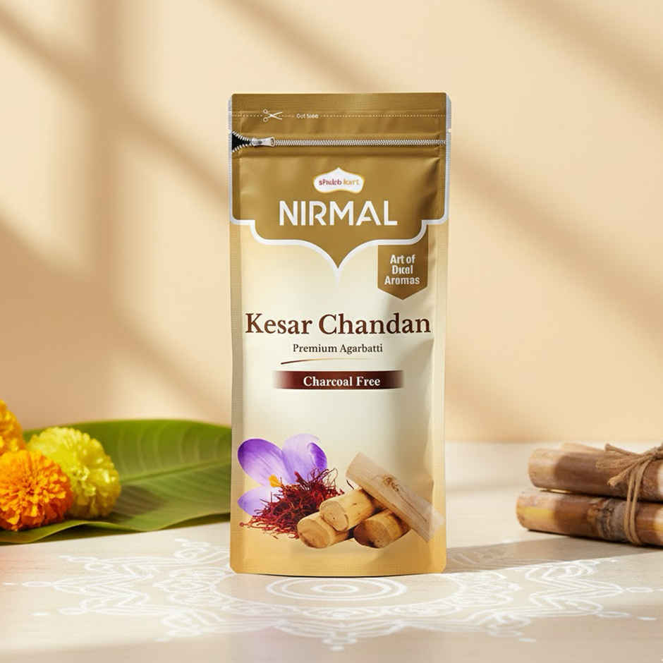 Nirmal Kesar Chandan Agarbatti Zipper | Shubhkart