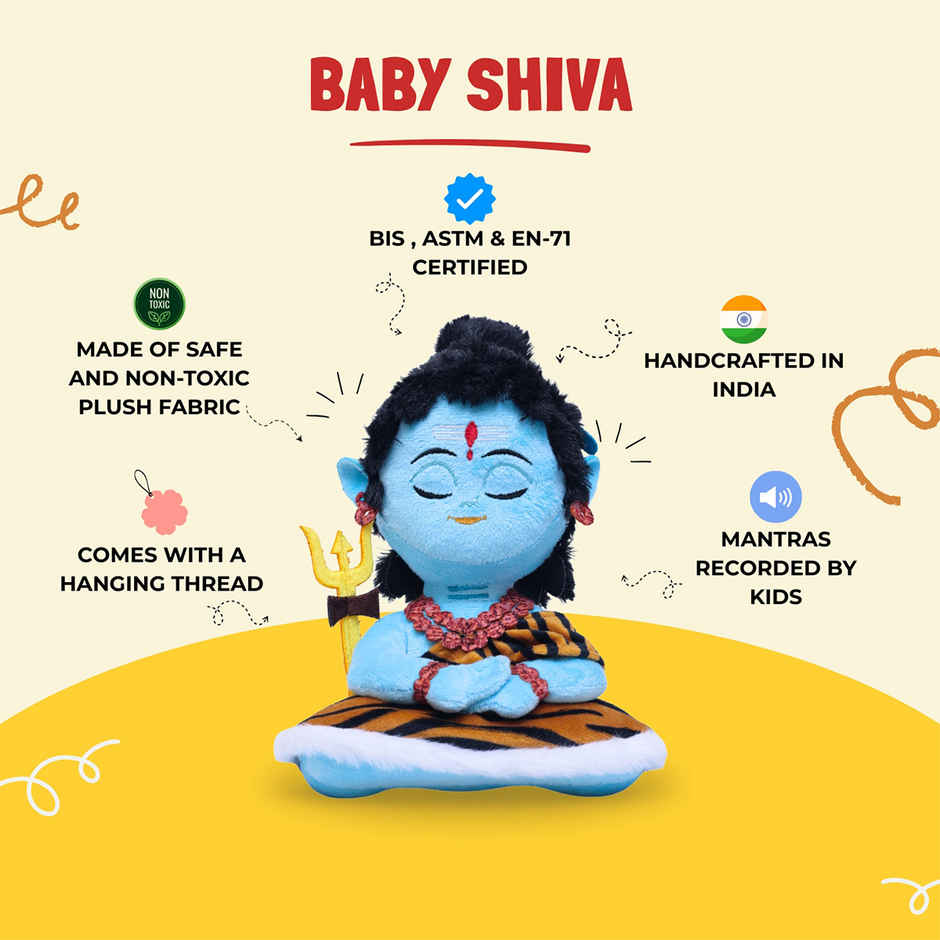 Panda's Box Mantra Chanting Baby Shiva | Small- 23 cm