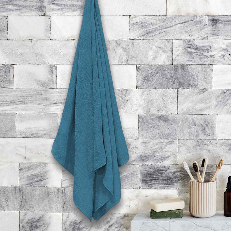 Sassoon Anatolia 100% Cotton Large Bath Towel | Teal | 70 x 140 cm
