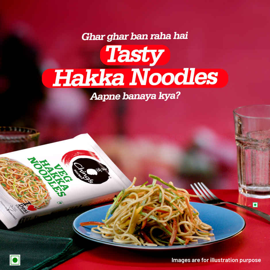 Ching's Secret Veg Hakka Noodles, Cooks In 5-7 mins, Just Soak & Drain Combo