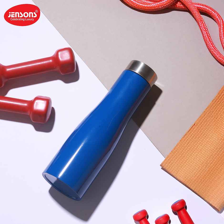 Jensons Stainless Steel Single Wall Flora 1 Bottle Liter | Blue | 1 L