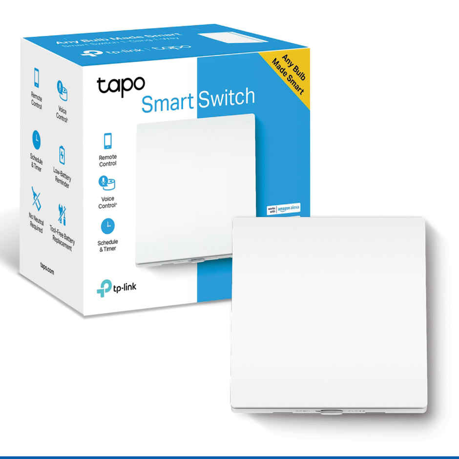 TP-Link Tapo S210 Smart Light Switch, 1-Gang 1-Way,Work With Alexa & Google Home, Tapo Hub Required