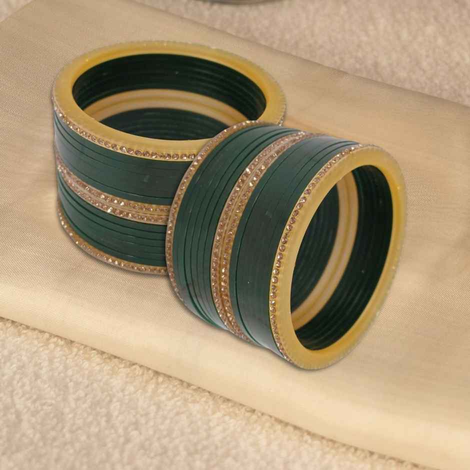 Green Chuda Set | Pack Of 12 | Size 2.8 | Gullak