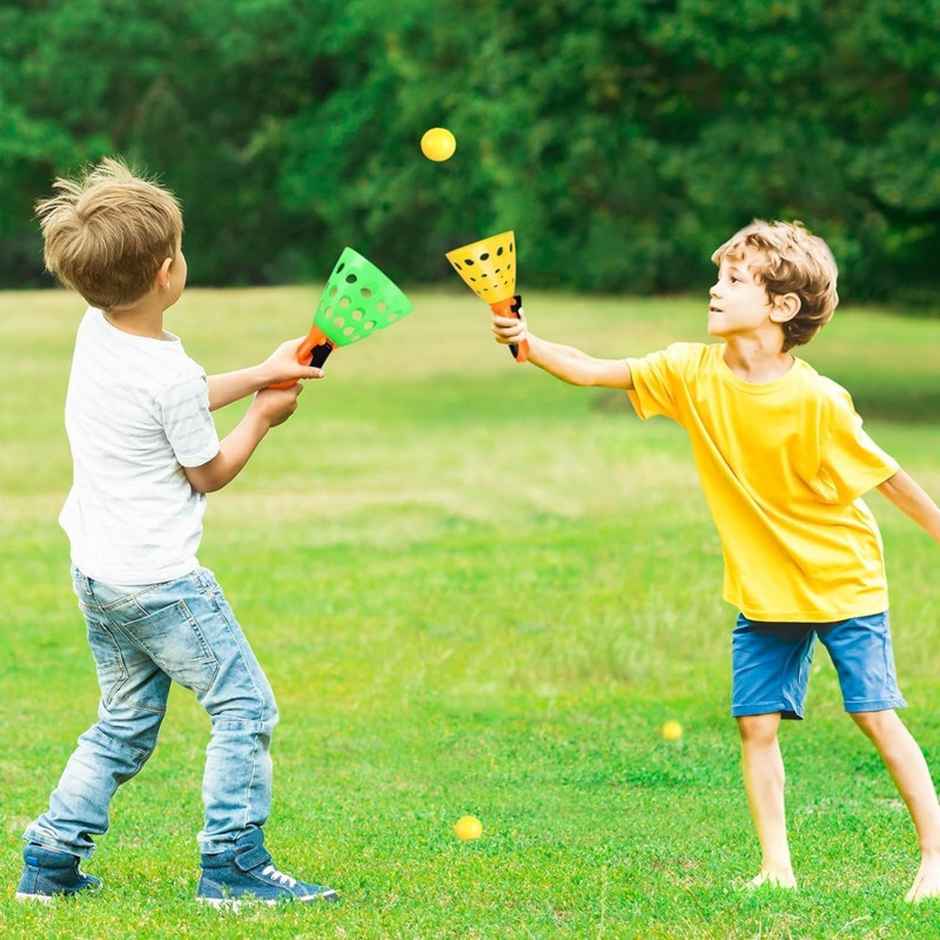 Fablue Pop N Catch Toy for Kids | 2 Player Indoor Outdoor Game For Kids | Multicolor