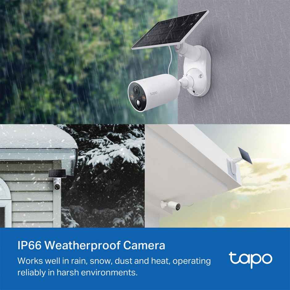 TP-Link Tapo C425 KIT 2K QHD Solar-Powered Security Camera Kit, AI Detection, IP66 Weatherproof
