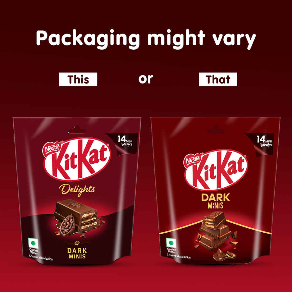 Kit-Kat Dark Minis | Sharebag | Intense Dark Chocolate Coated Wafers