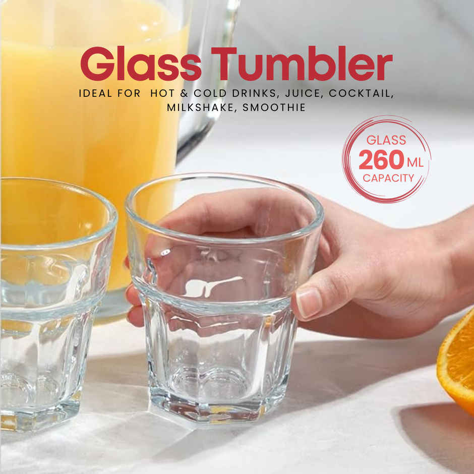 Yera Stylo 260 ml Whisky Tumbler Set 6 pcs