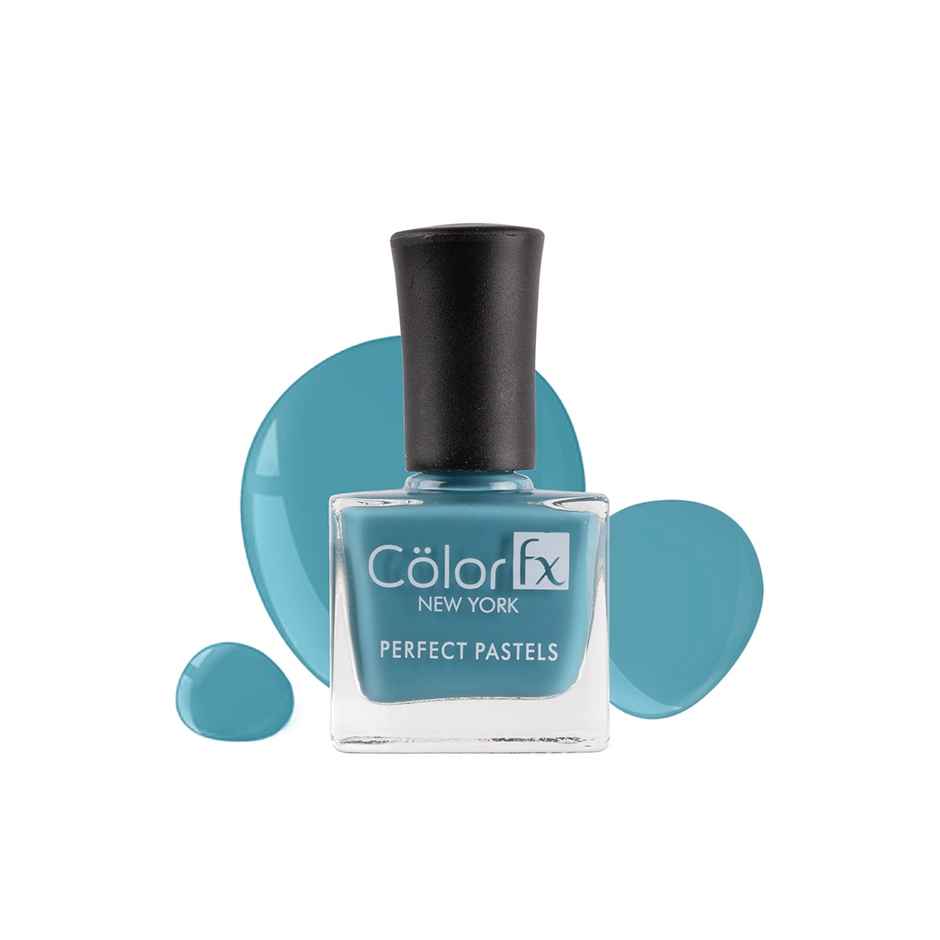 Color Fx Teal Pastel Nail Polish, Long Lasting Nail Paint 162