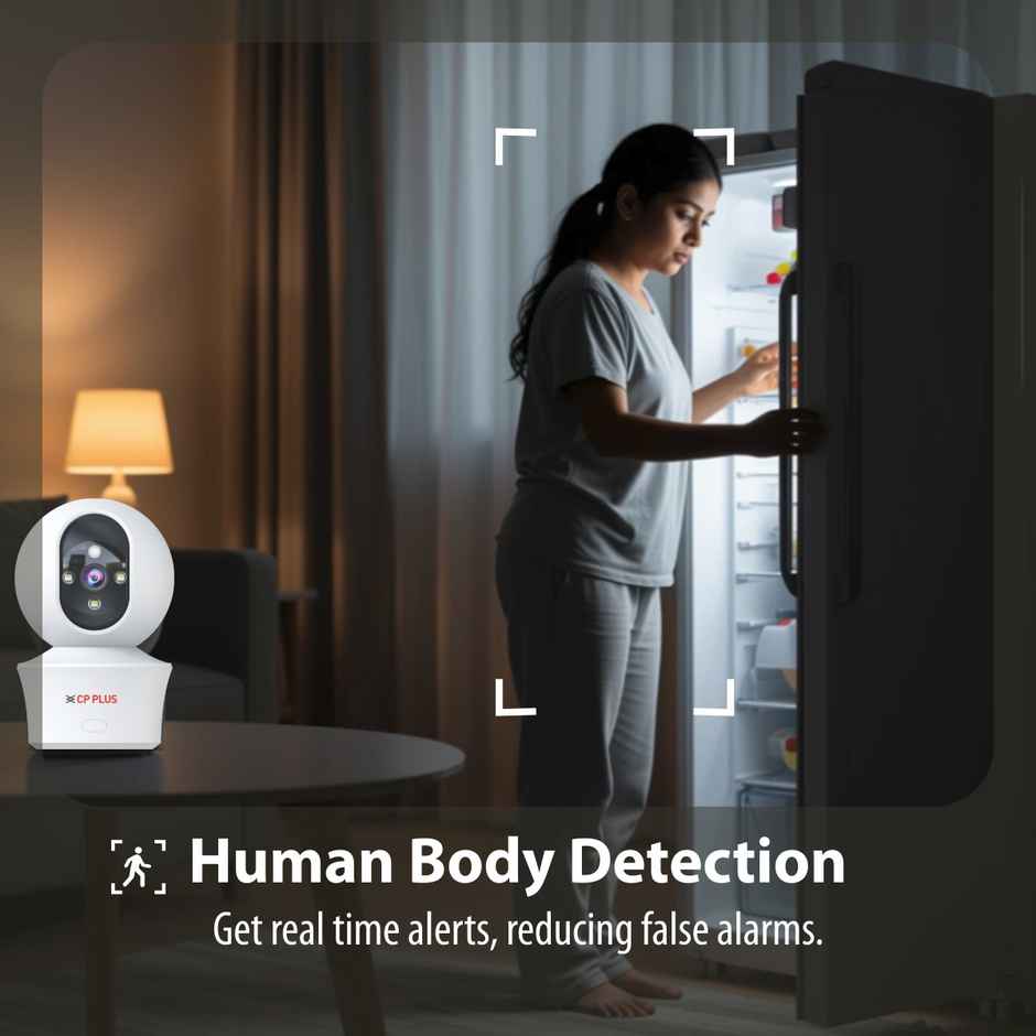 CP PLUS EZ-P34Q 3MP Wi-Fi PT Camera | 30M IR, Color Night Vision White LED & Google Home Support