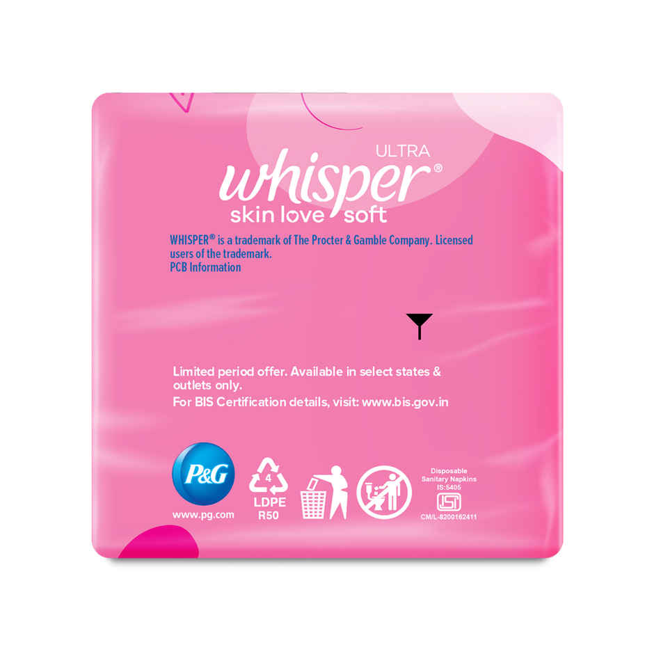 Whisper Ultra Skin Love XL+ Sanitary Pads Combo