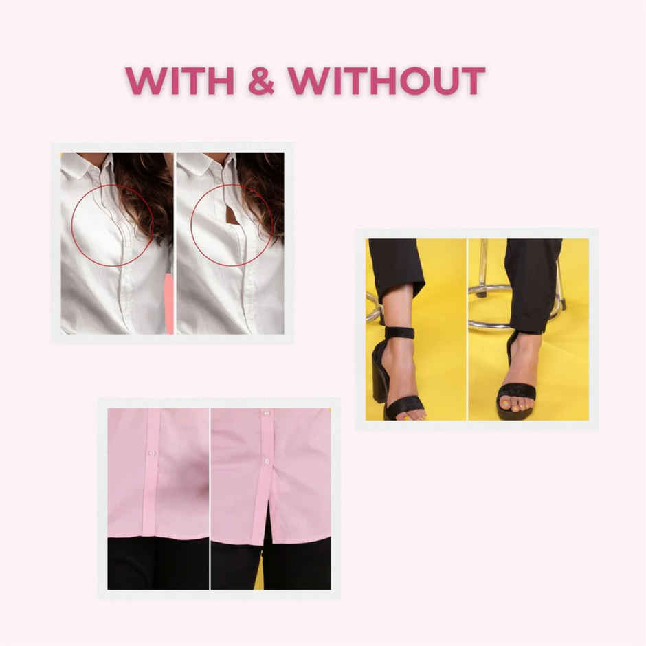 Slickfix Extra Strong Fashion Dressing Tape Invisible Double-Sided Body Tape Fabric & Skin Friendly (Pack Of 36)