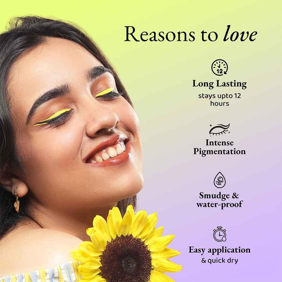 Elitty Yellow Matte Waterproof Liquid Eyeliner (Honeycomb)