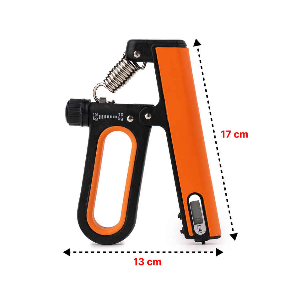 Boldfit Heavy Hand Gripper 120 Kg Adjustable Professional Hand Grip - Blackorange