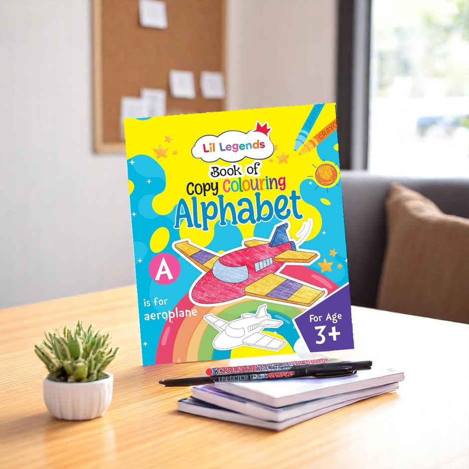 Oswaal Books Lil Legends Book Of Copy Colouring For Kids | Learn About English Alphabet | Age 3 +