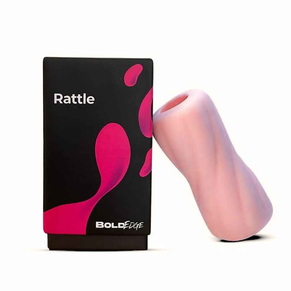 Boldedge Rattle Sleeve Stroker Massager - Pink