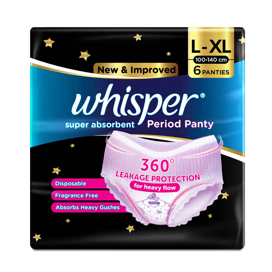 Whisper Super Absorbent Period Panties | L-XL Combo  