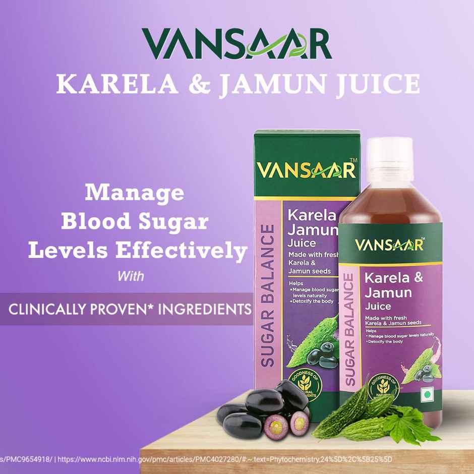 Vansaar 45+ Karela Jamun Juice