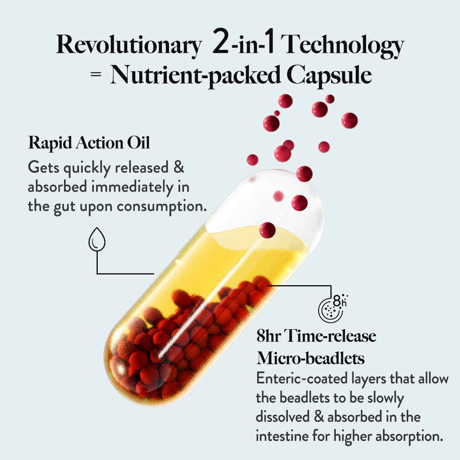 Wellbeing Nutrition Slow Multi + Omega for Her Multivitamin Vegan omega-3 Oil, B-complex