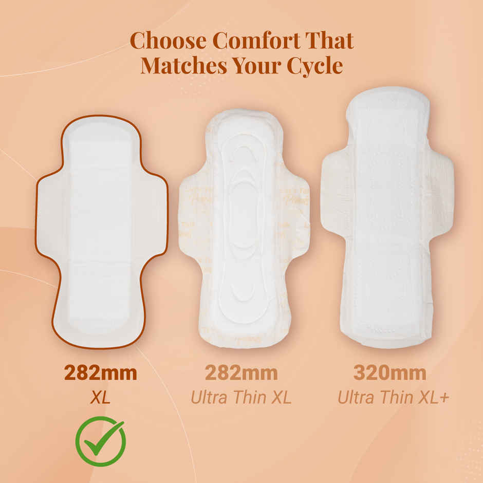 Niine Dry Comfort XL Sanitary Pads | with Quick Absorption | 36 Pads 