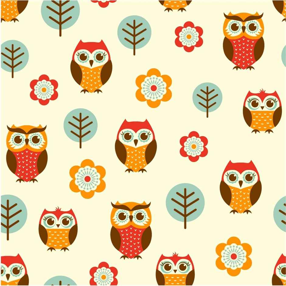 Paperpep Yellow Owl Print Gift Wrapping Paper | 19 x 29 Inch | Pack Of 5 Sheets | In Roll Pack