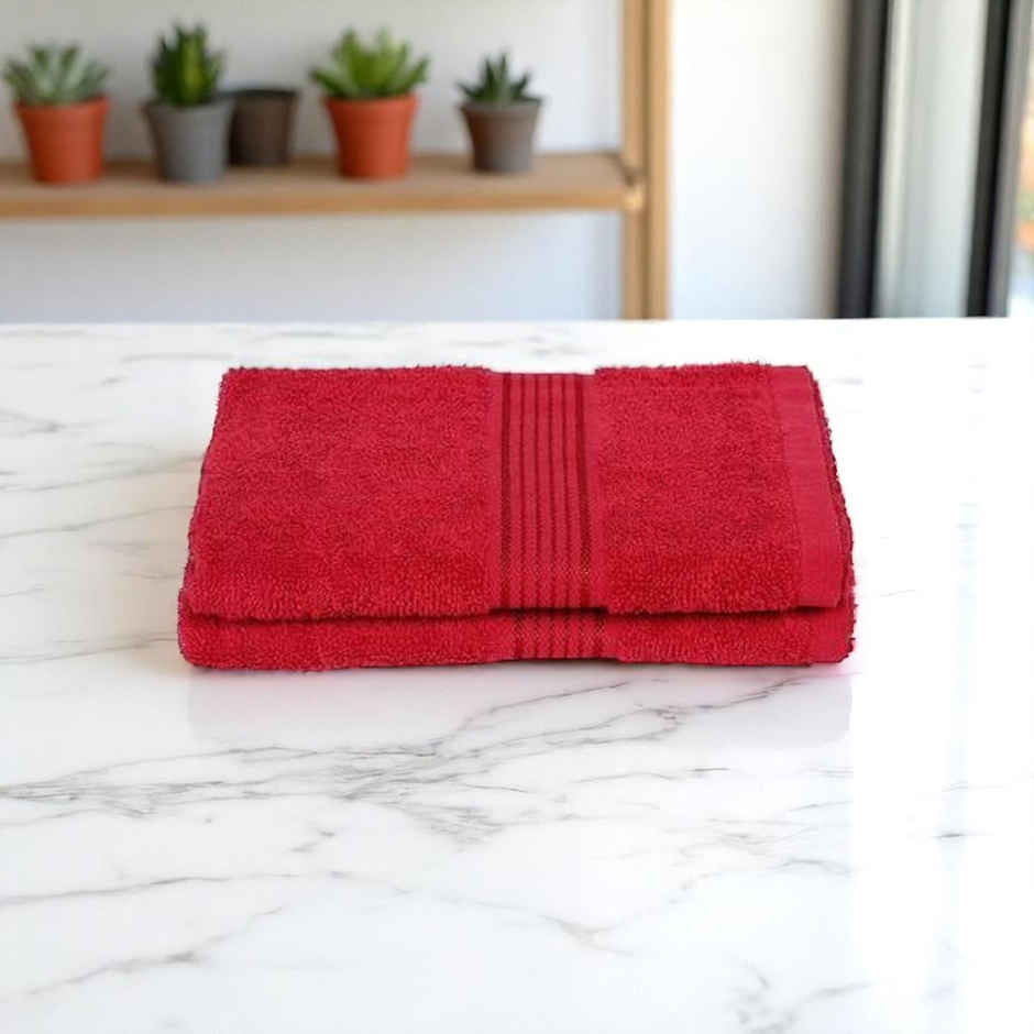 Bianca Ultra Soft Zero Twist 100% Cotton Towel | Aerocore Tech | 2 Pieces | Solid Burgundy