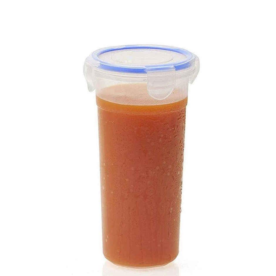 Kuber Industries Plastic 500ml Airtight Tumbler | Leakproof Juice Glass & Lid | Transparent