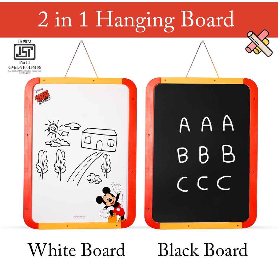 Itoys 2 in 1 Hanging Board Big- Mickey Mouse(Colour May Vary)
